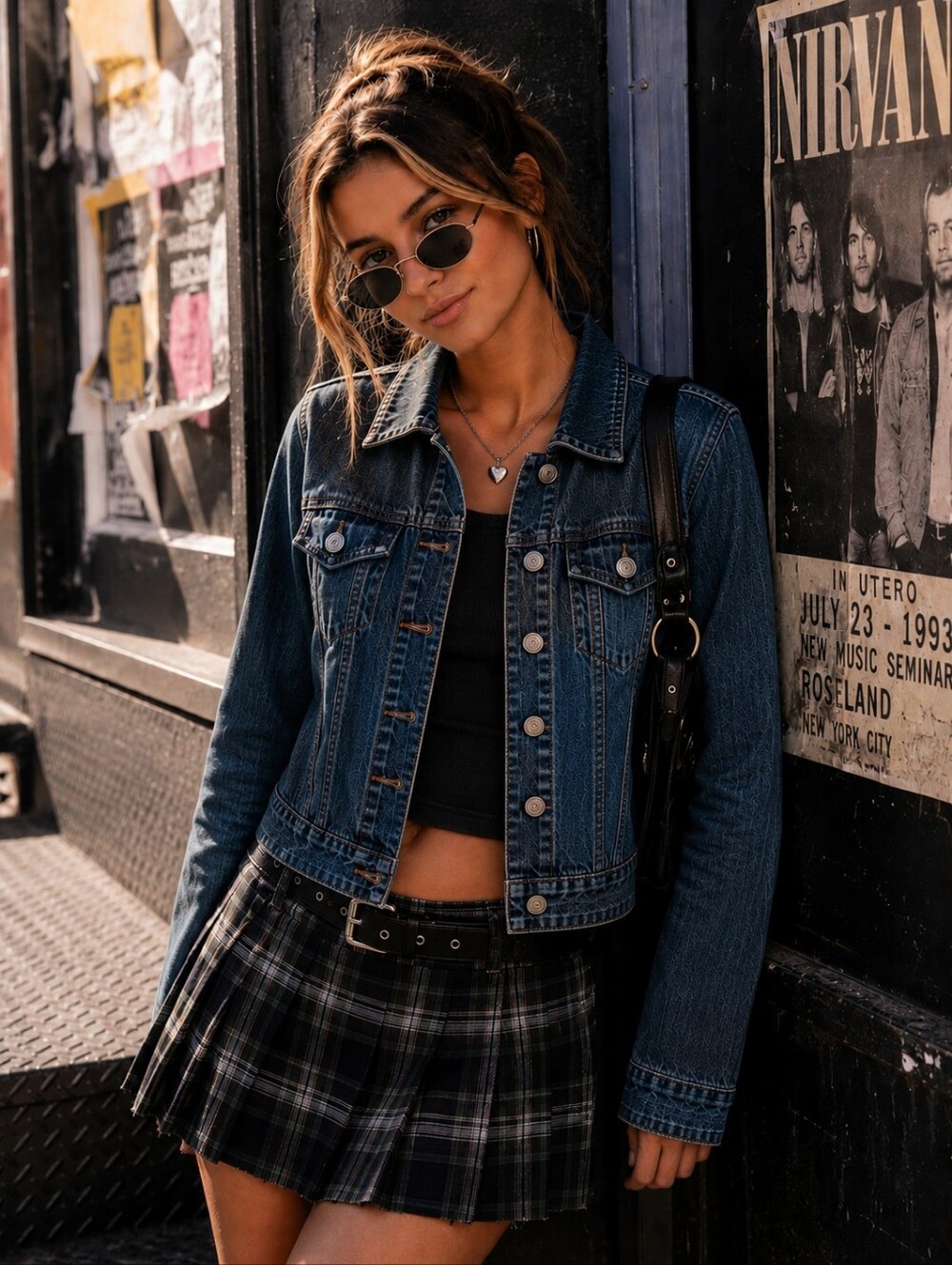 Y2K JEAN Jacket Iris Classic Denim 90s Medium Light Dark Wash Cropped